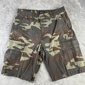 Levi's Cargo Shorts Mens 29 Green Camouflage Ripstop Utility Pockets 23251-0085
